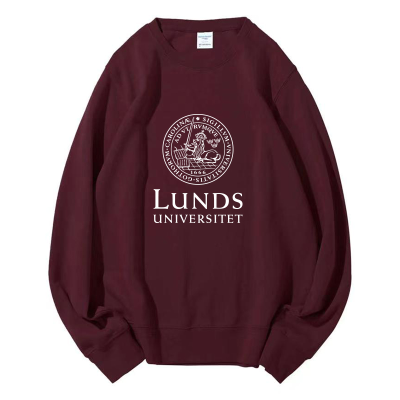 瑞典隆德大学圆领卫衣Lund University周边烫金加绒外套学生班服