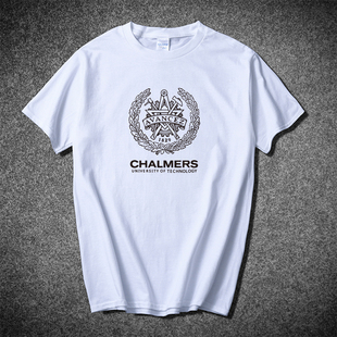 瑞典查尔姆斯理工大学T恤短袖Chalmers纪念品留学生聚会t恤校园风