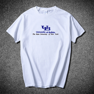 纽约州立大学布法罗分校T恤短袖 UB纪念品半袖纯棉内搭
