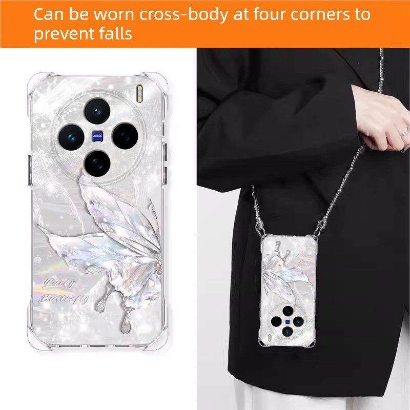 适用vivoX200手机壳X100Pro水钻蝴蝶x90s全包防摔x80不会撞壳x70个性创意轻奢高级x60女新款ultra四角挂绳壳,3C数码配件,手机保护套/壳,淘宝优惠券,粉丝福利购,淘宝优惠卷