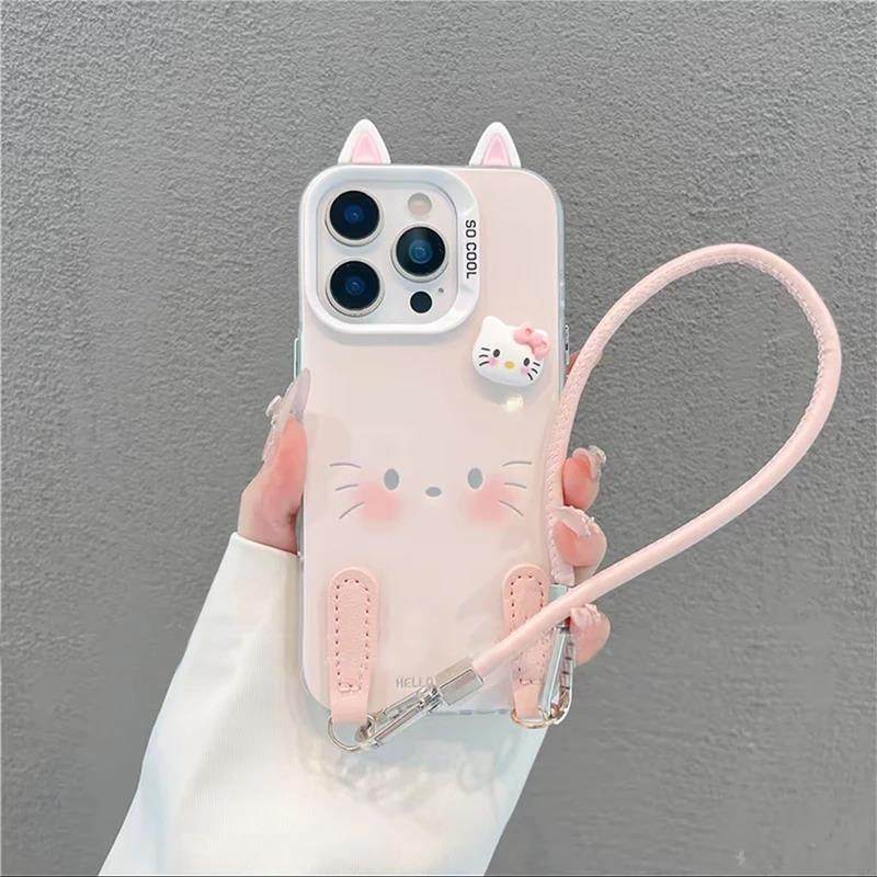 凯蒂猫适用iPhone16Promax手机壳15Plus大孔防摔14Pro公仔挂绳13新女款苹果12可爱卡通风11网红爆款不会撞壳,3C数码配件,手机保护套/壳,淘宝优惠券,粉丝福利购,淘宝优惠卷
