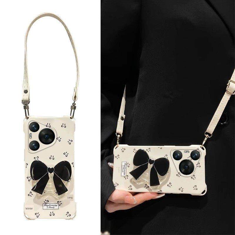 适用华为Pura70手机壳p70ultra蝴蝶结支架p60art少女心新款p50Pro个性创意高级感p40全包防摔p30四角挂绳壳,3C数码配件,手机保护套/壳,淘宝优惠券,粉丝福利购,淘宝优惠卷