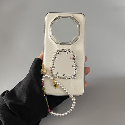 新款适用华为mate70RS非凡大师手机壳带补妆镜子mate60RS保时捷高级感个性时尚保护套70rs带挂绳手链女款外壳