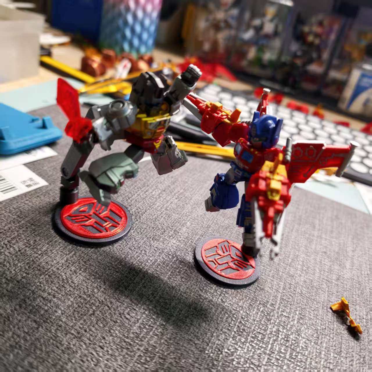 布鲁可变形金刚星辰版 支架套装 汽车人霸天虎标志底座擎天柱装甲