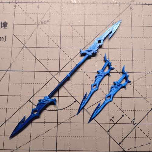 原神达达利亚长戟 双刃1/12  寿屋机娘武器配件 兵人SHF FRS通用