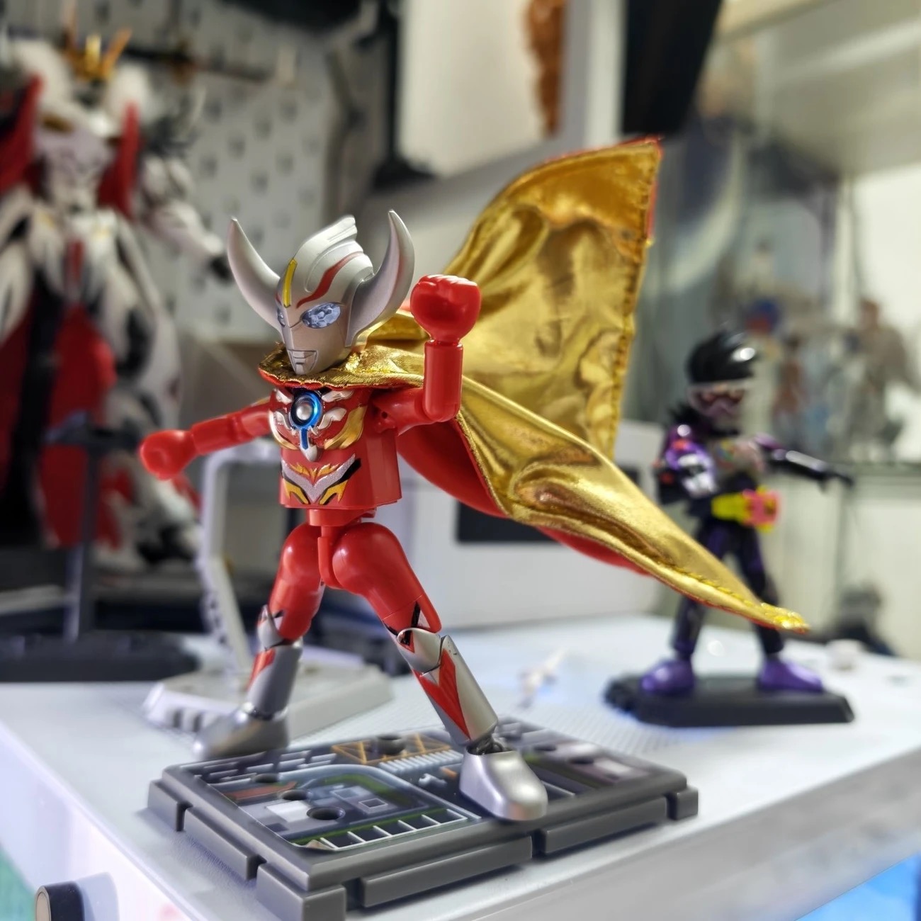 布鲁可闪耀版12奥特之王锤子武器改件群星版尊皇披风带铁丝通用