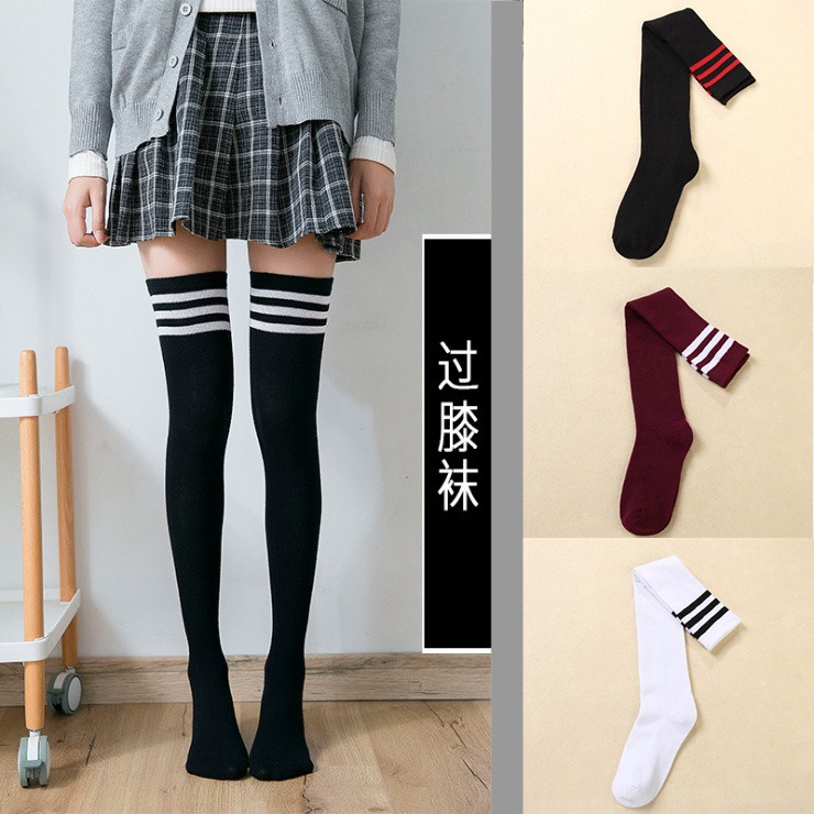 纯棉长筒袜学院风演出舞蹈