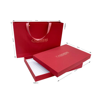 新款羊毛围巾礼盒包装袋通用围巾包装盒回礼长方形手提丝巾礼品盒