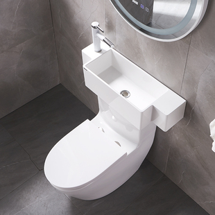 小户型洗手盆连马桶一体侧按式坐便器洗手脸面盆洗漱水池台盆定制