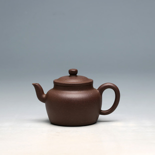 金海晶 茶壶 紫泥宜兴紫砂壶 全手工200CC 明理茶艺 平盖莲子壶