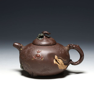 茶壶 明理茶艺 500CC飞龙在天壶 苍林华 宜兴紫砂 全手工
