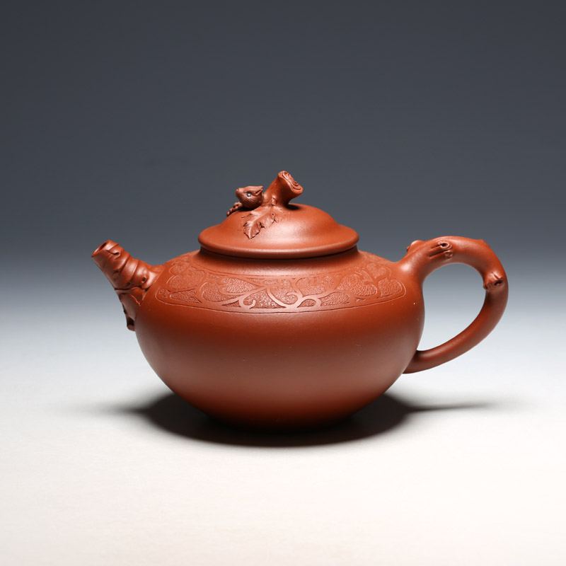 明理茶艺 茶壶 张红华全手工 495cc松趣壶 宜兴紫砂壶