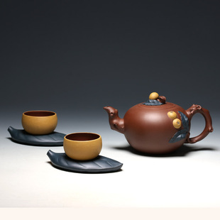 茶壶 明理茶艺 宜兴紫砂壶 何挺初全手工 琵琶茶具