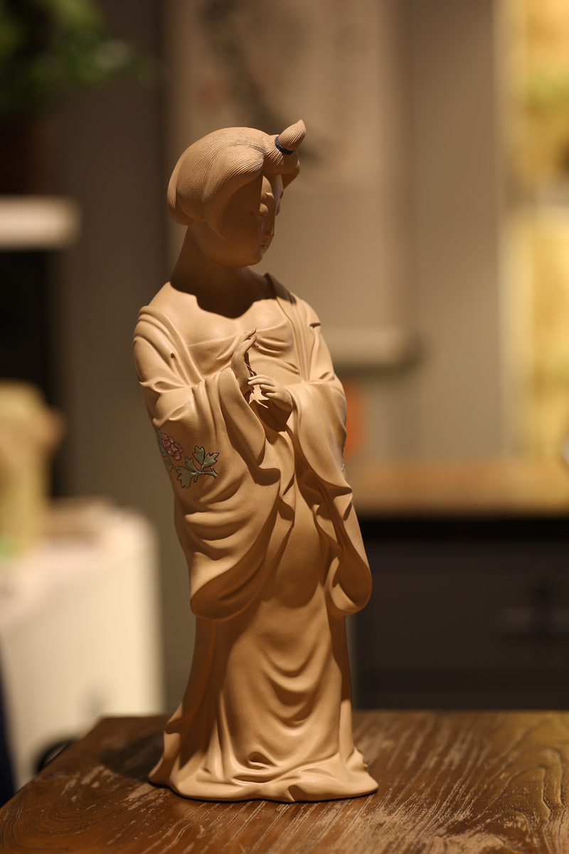 明理茶艺 宜兴紫砂  陈建平(国色天香)紫砂雕塑 摆件 佳作