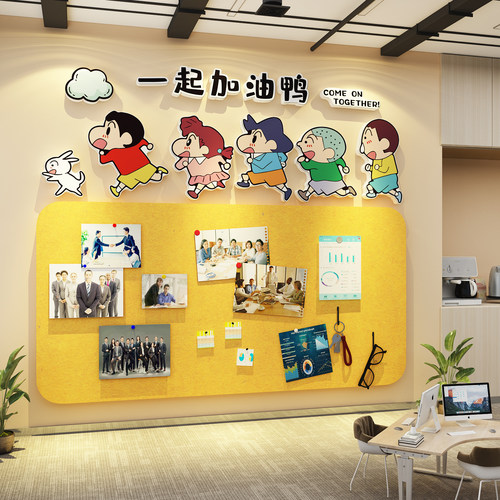 毛毡贴公布告栏荣誉展示办室司墙面企业文化照片员工团队风采形象