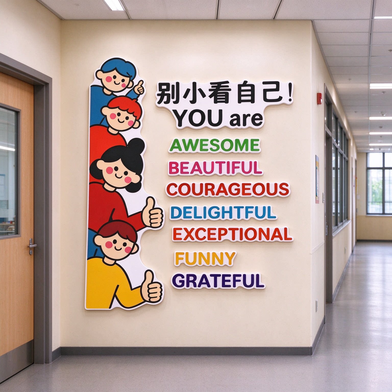 自我肯定主题班级之墙贴夸荣誉榜教室布置装饰幼儿园环创文化小学