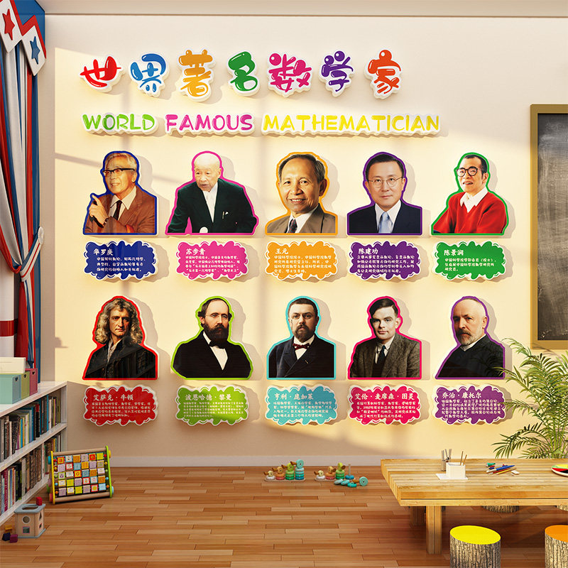 华罗庆世界数学家教室墙贴