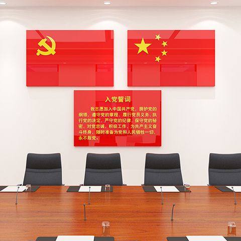 支部文化会议活动室墙面装饰