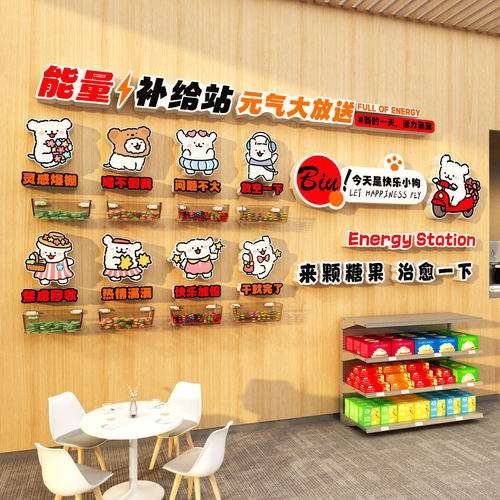 能量加油补给站防水墙贴