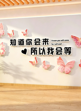 网红打卡美容院进门形象墙贴