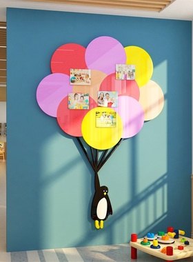 幼儿园多巴胺毛毡墙面贴装饰文化环创主题成品照片展示板托管班