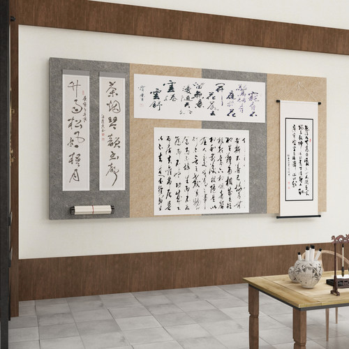 毛毡作品展示墙贴书法教室