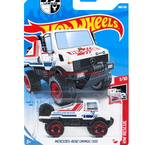 风火轮HotWheels MERCEDES-BENZ UNIMOG 1300 白 2021-188