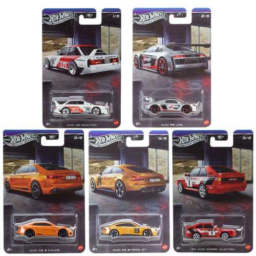 风火轮HotWheels银标高普合金车奥迪AUDI套90 R8 RS5 e-tron GT-Q