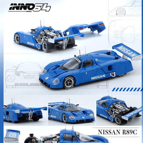 INNO 1:64 日产 尼桑 NISSAN R89C 蓝色 合金汽车模型