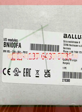 询价!巴鲁夫模拟量模块BNI00FA,