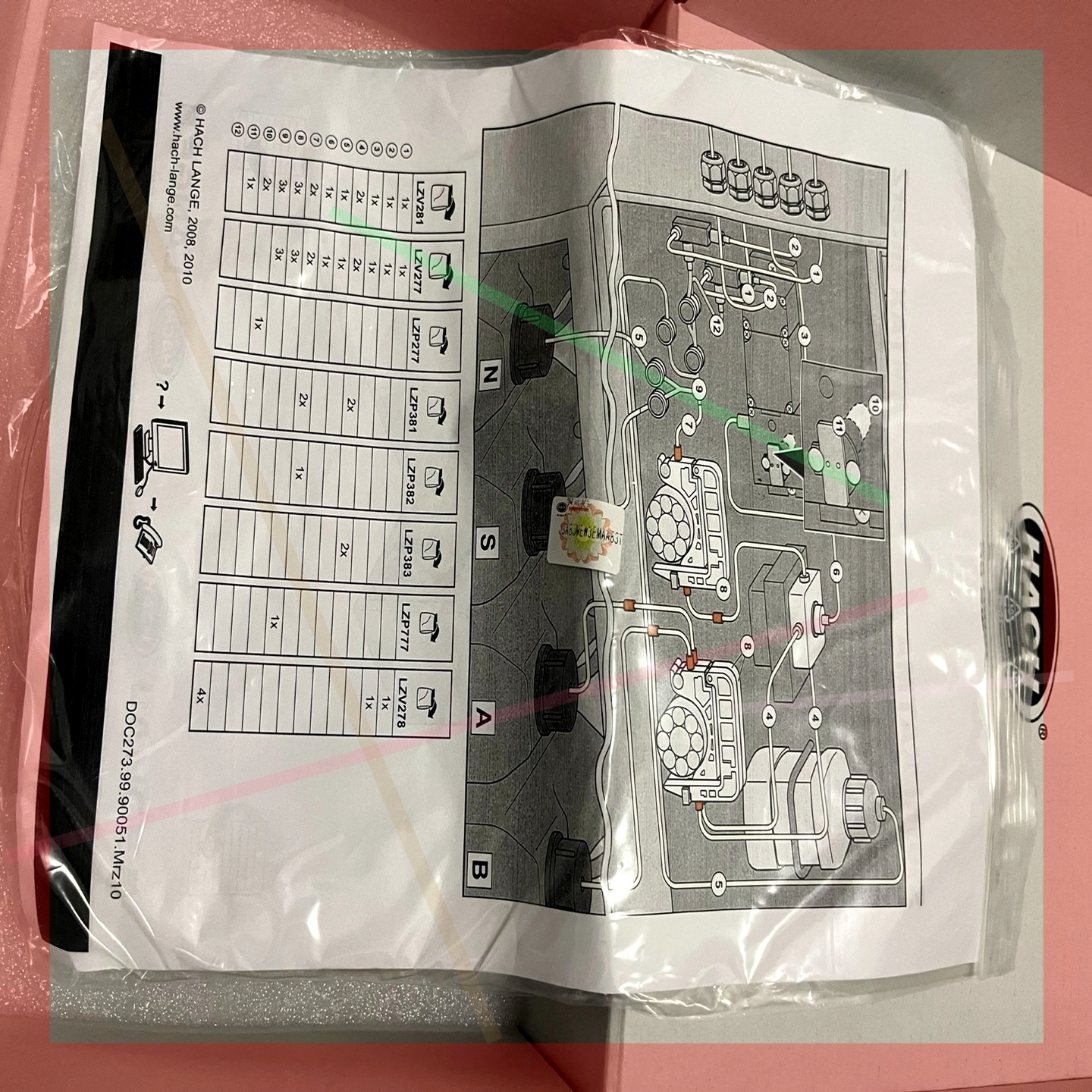 询价!哈希inter2C氨氮管路维护包,LZV277