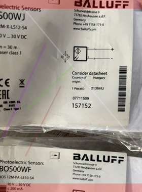 询价!巴鲁夫,BOS00WJ