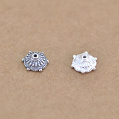 S925纯银 DIY饰品配件 佛珠手串手链 泰银时尚 船舵花托隔片