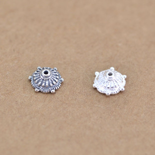 佛珠手串手链 船舵花托隔片 DIY饰品配件 泰银时尚 S925纯银