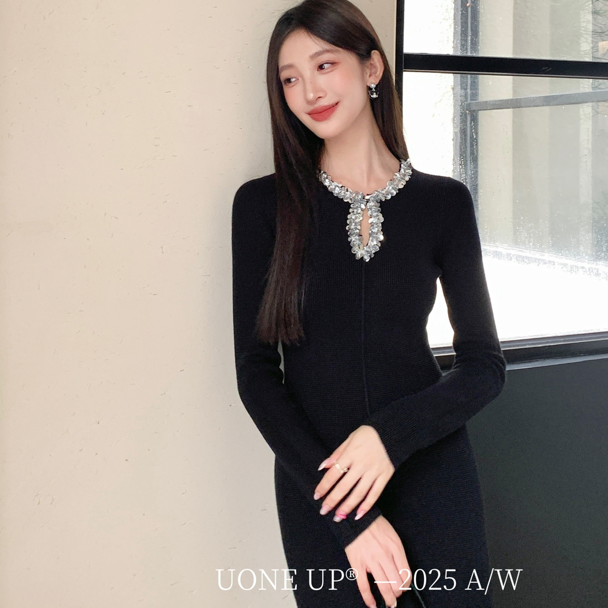 UONE-千金优雅大女主气质高级感连衣裙58866