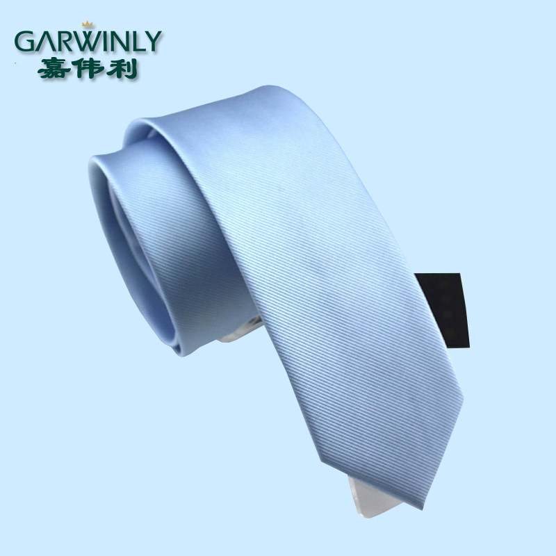 嘉伟利 韩版男士学生商务时尚职业6cm淡蓝色新郎结婚小窄版领带