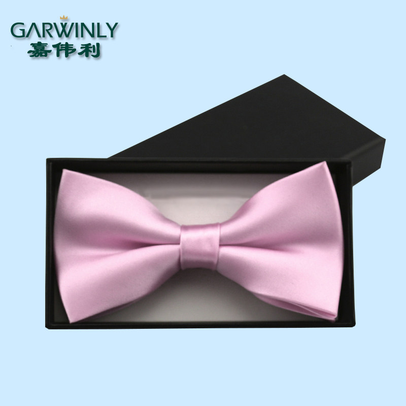 嘉伟利 韩版男女士蝴蝶结个性时尚浅粉色百搭新郎伴郎结婚领结