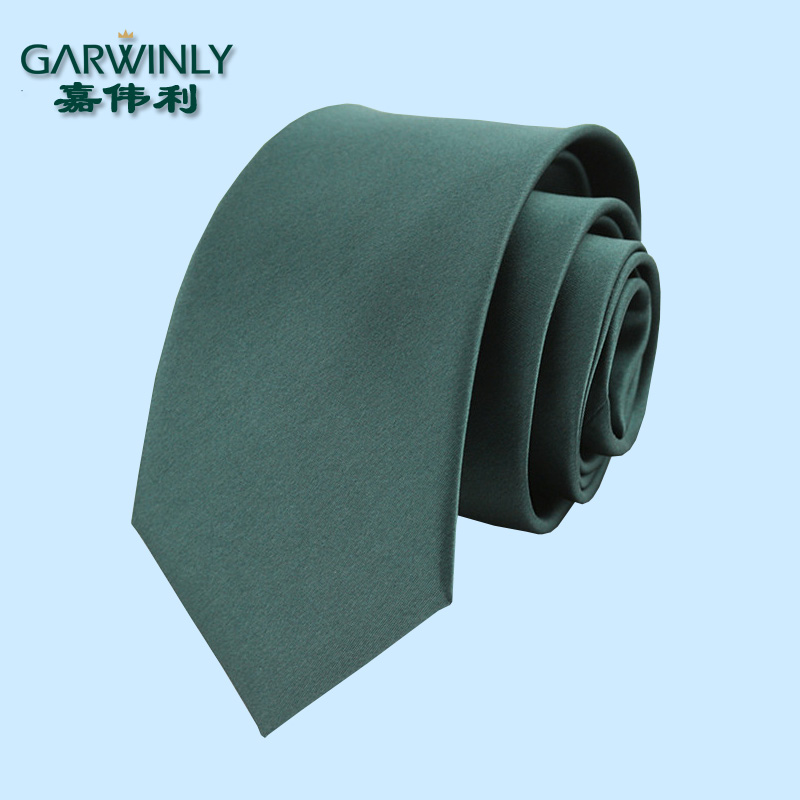 8cm商务风军绿色新郎结婚领带