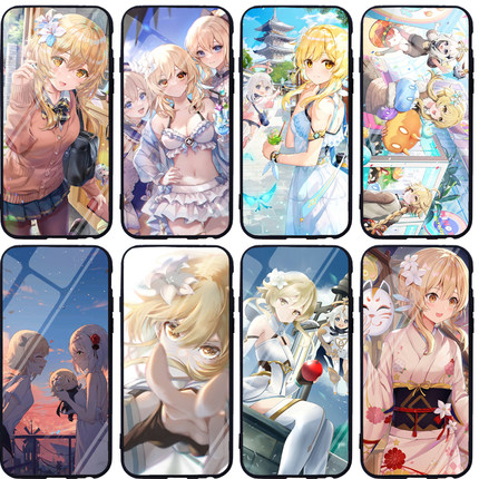 原神荧手机壳适用opporeno9苹果15 14 13 vivox90小米华为nova10红米note12pro k60荣耀80黑鲨5一加11三星s24