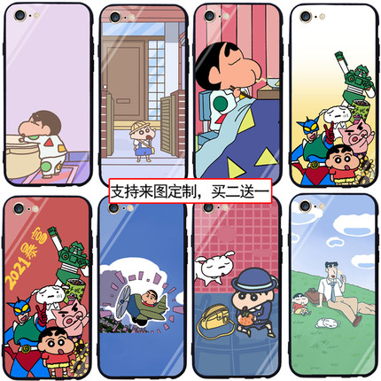 蜡笔小新手机壳适用opporeno9苹果15 14 13 vivox90小米华为nova10红米note12pro k60荣耀80黑鲨5一加11三星