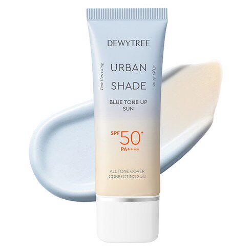 韩国直邮 dewytree自颜源露调色防晒霜spf50+蓝米色提亮肤色40g