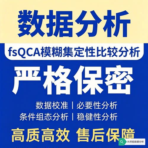 fsQCA模糊集定性比较分析组态分析问卷数据分析代算
