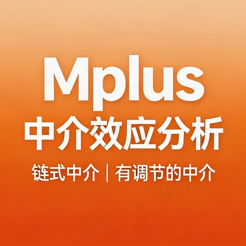 Mplus 中介效应分析验证性因子分析 CFA 数据分析代数据调整