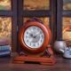 金钟宝欧式 复古实木创意座钟客厅卧室静音台钟美式 整点报时钟摆件