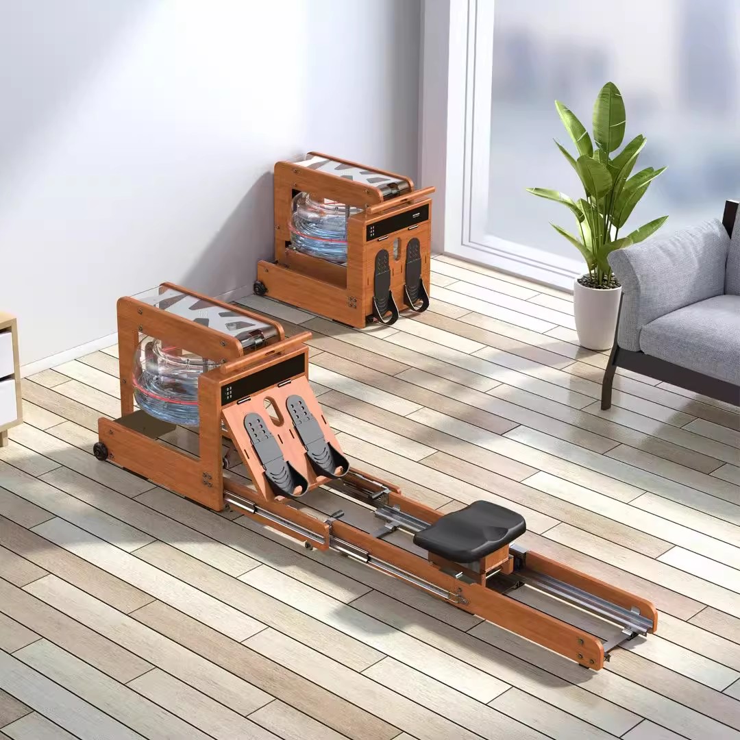 划船机家用可折叠水阻智能健身器材燃脂综合训练划船器