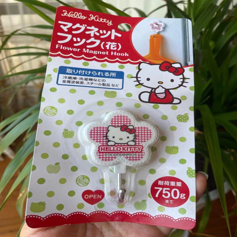 日本正品HELLO KITTY凯蒂猫浴室厨房玄关苹果花朵耐重挂钩S型挂钩