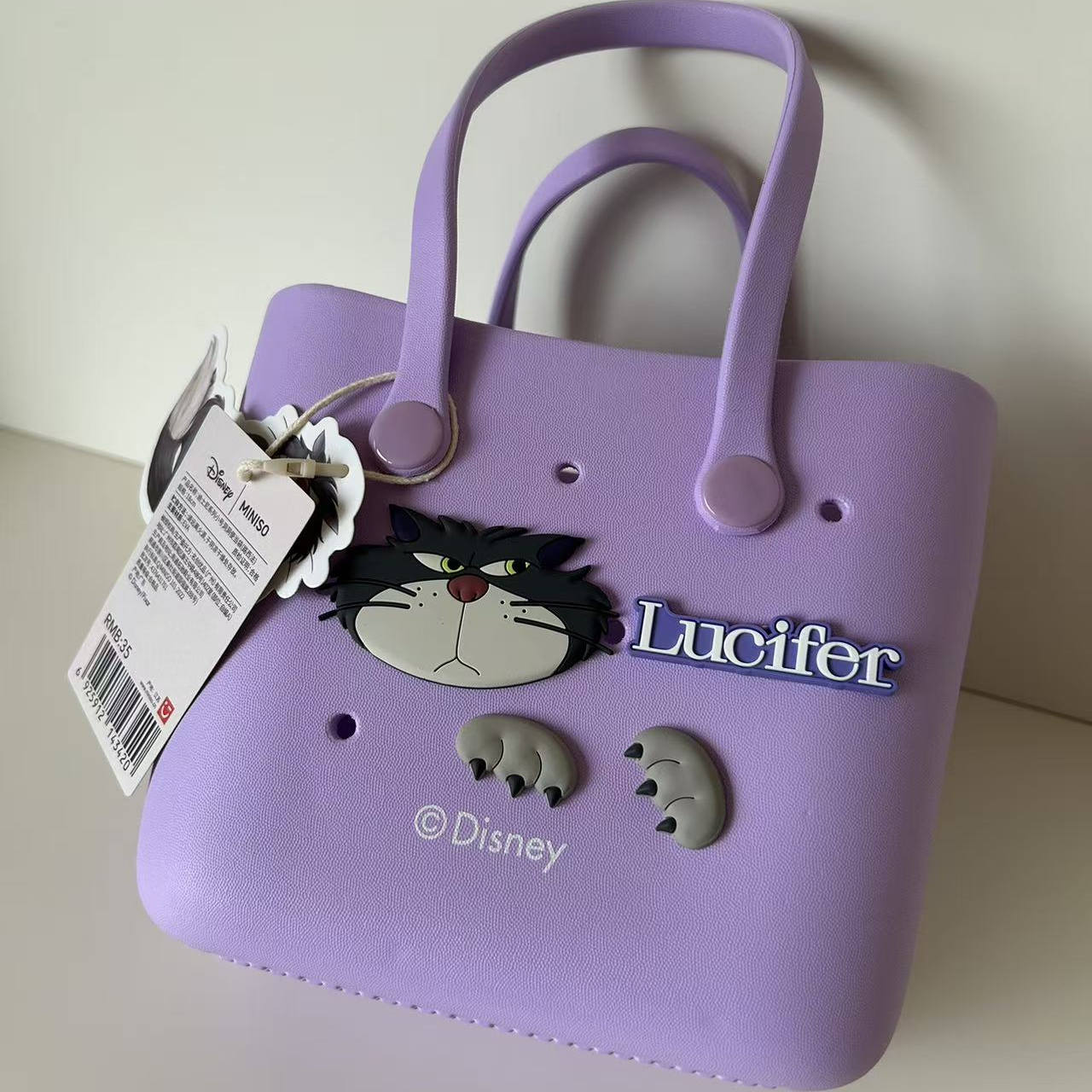 名创优品miniso洞洞包大合集玛丽猫路西法史迪仔草莓熊芭比