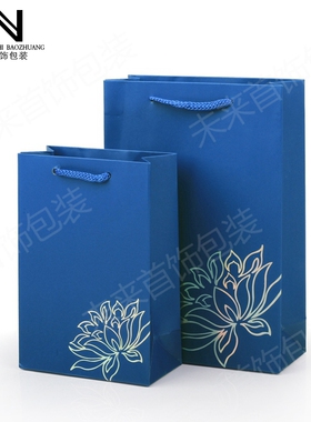 珠宝首饰袋烫银包装荷花花纹手