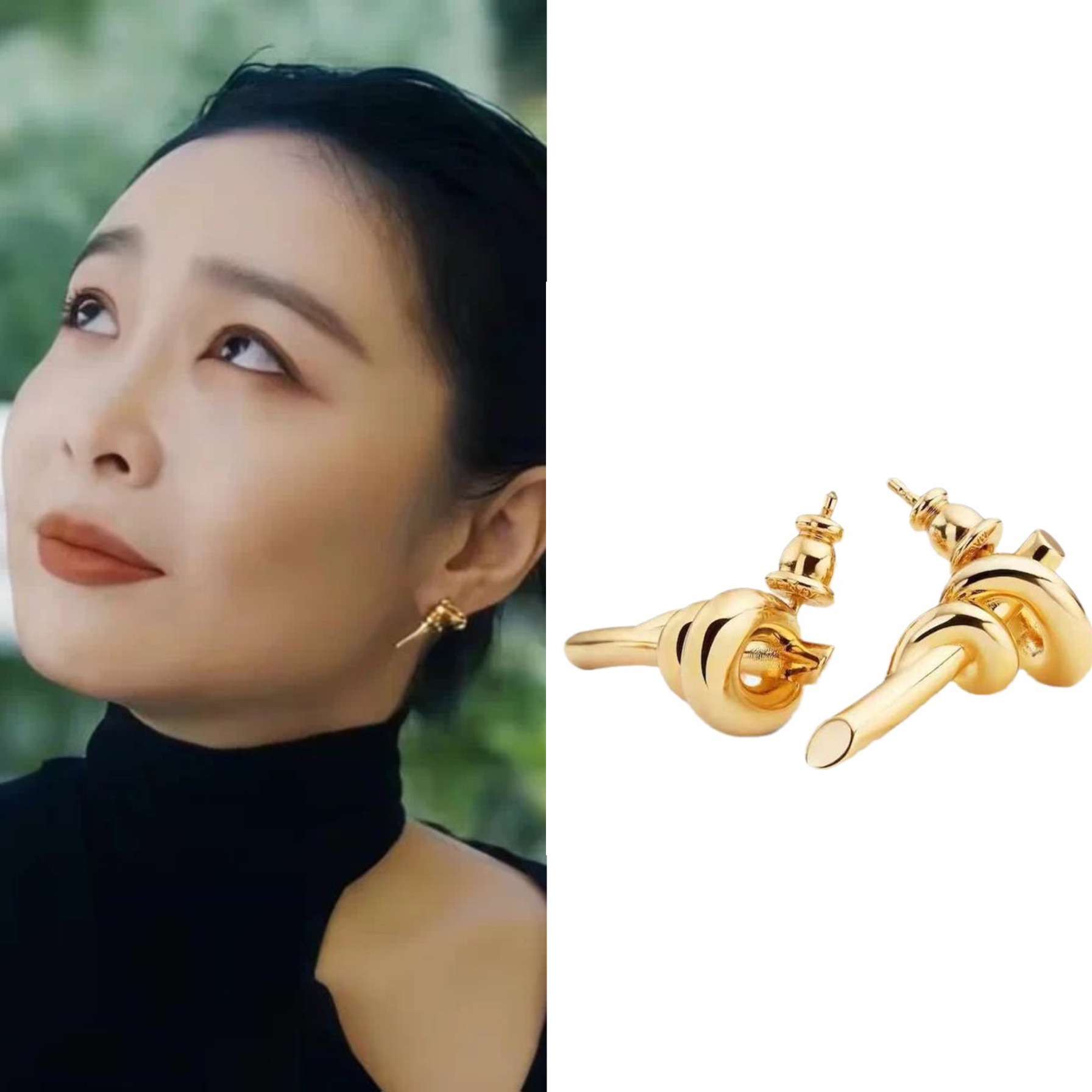 亲爱的仇敌高叶罗曼同款法式耳钉女百搭高级感耳环925银针耳饰品