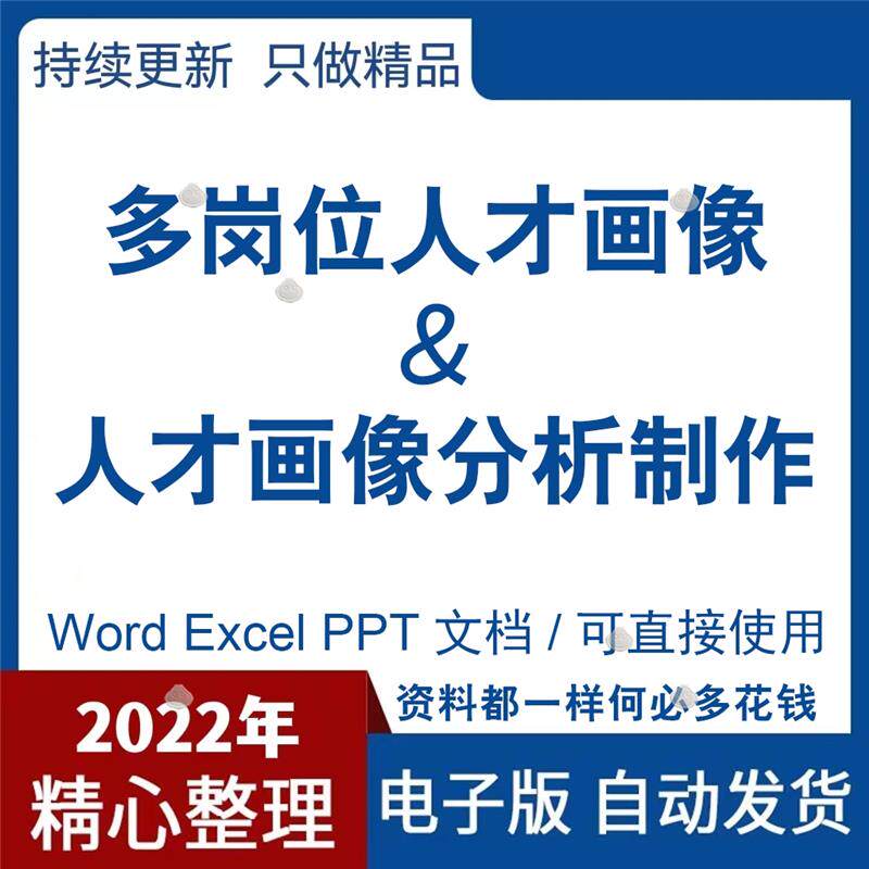 多岗位人才画像 如何做好职位与人才画像分析ppt/excel/word模板